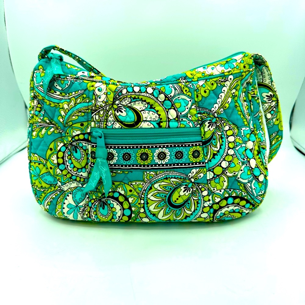 Vera Bradley Peacock Blue Green Shoulder bag Satchel.